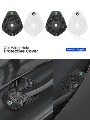 AAFQ1 Lot de 2 Cache-Trou de Bras d'Essuie-Glace de Pare-Brise de Voiture Coussin de Protection Cache-Poussière en Silicone Pour Fabia1 2 Karoq Kodiaq Yeti Rapid