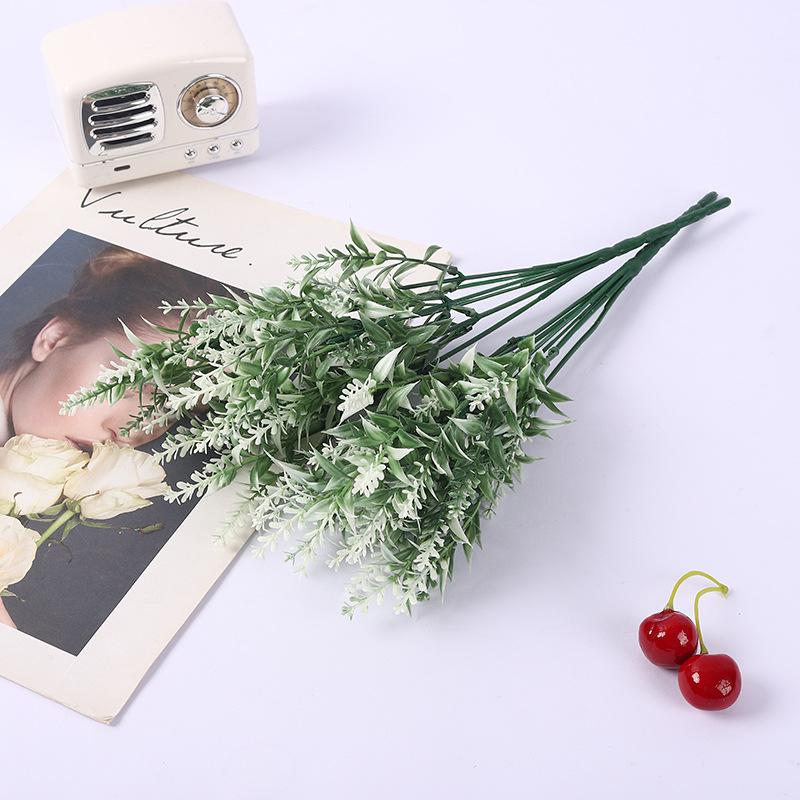 

Букет искусственных цветов Украшение гостиной Фотография Домашний декор Зеленое растение 7 вилок Пшеничный колос Лаванда Имитация цветка 7 prong Lavender белый