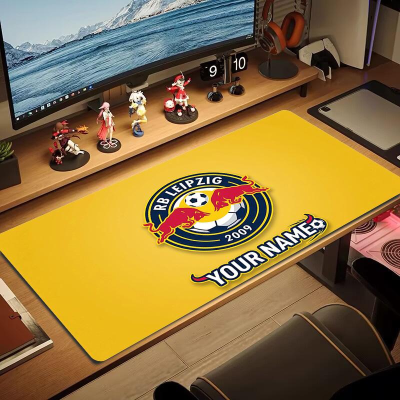 Custom Name RB Leipzig Print  Cushion Non-slip Laptop Tablet Big Mousepad XXL Mat Mini PC Playmat With Lock edge