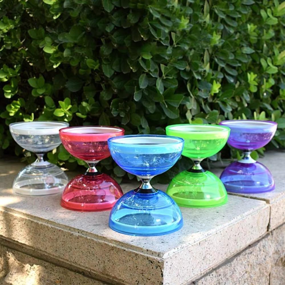 Leather Chinese Diabolo Bowl Shape Mini Diabolo Chinese Yoyo Set Diabolo Toy  Outdoor