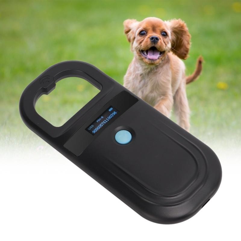 Black Pet Microchip Scanner 134.2Khz Animal Handheld Reader Pet Tag Scanner For Cats Dogs