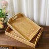 Side Handles Tray with Handles Woven Craft Decorative Tray Easy To Carry Serving Tray  Living Room