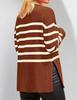 Women's Striped Knit Pullover Sweater - Autumn/Winter 2025 Collection