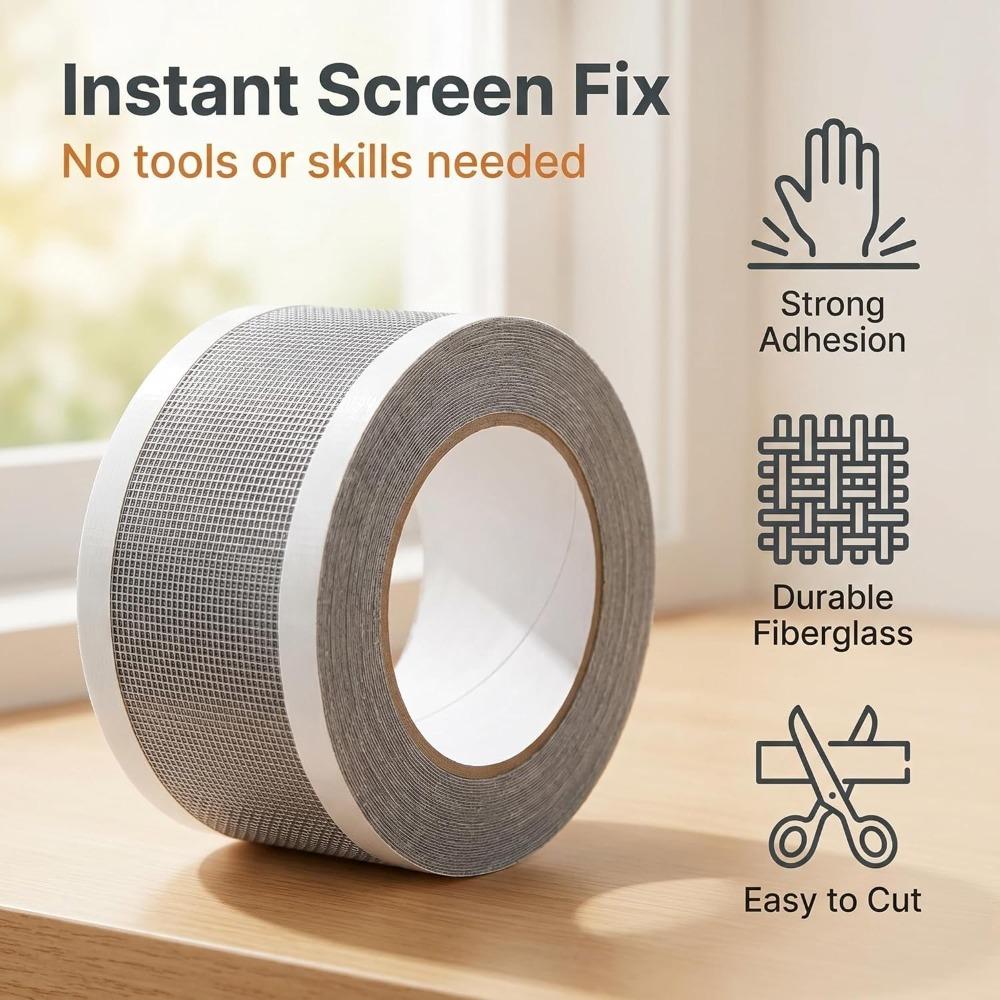 Strong adhesive window screen repair tape, window screen repair kit, fiberglass mesh door and window repair kit, tents, swimming pools
