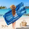 Warrington Wolves Customized Name Text Beach Towel, Soft Absorbent Towel Beach Pool Travel Personal Gift