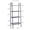 G-H 4-Tier Metal Wrought Iron Floor Rack Nordic Style Display Rack For Living Room/Bedroom/Kitchen/Bathroom/Home Office