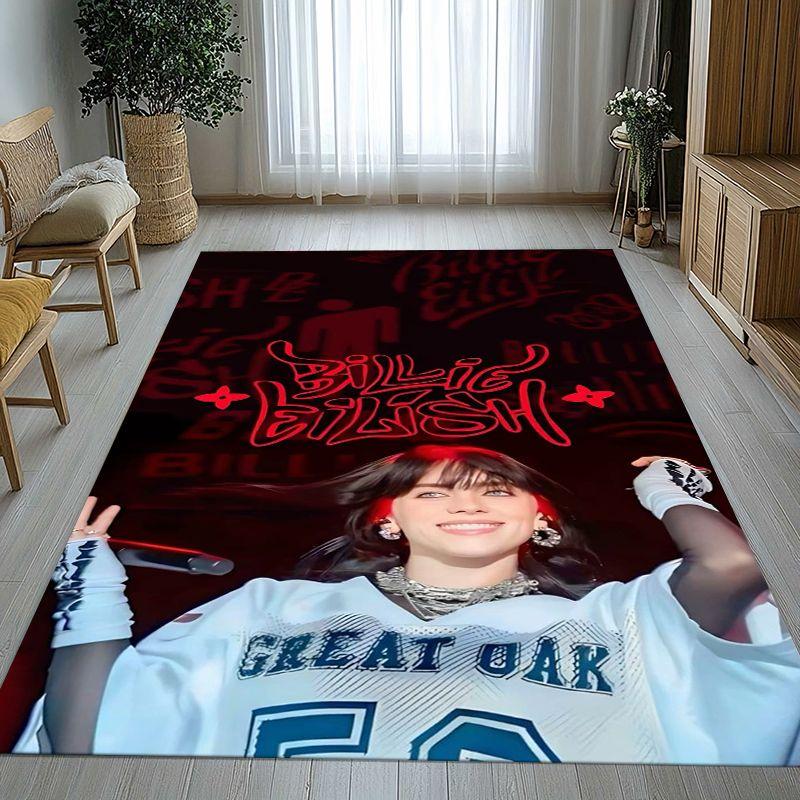 Billie Eilish Style Grunge Music Corner Non-Slip Large Area Rug for Living Room,Bedroom Playroom Carpet Mat for Sofa,Home Decor