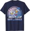 Hot Fashion Mickey and Friends Donald and Daisy Lined Portrait T-Shirt S-4XL Four Seasons Gift Unisex