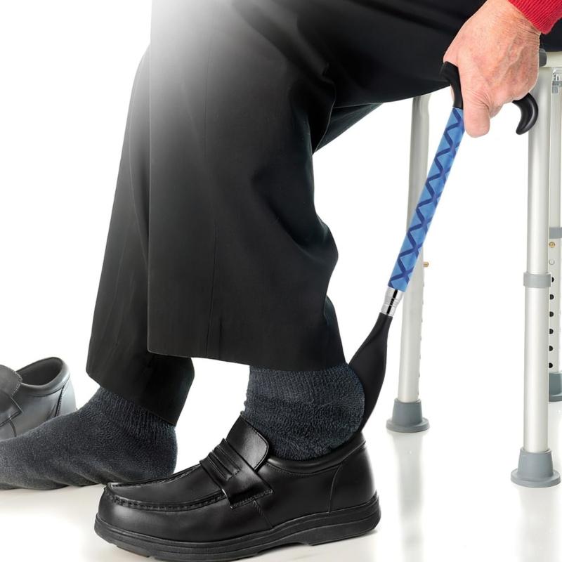 Nastavitelná délka napínáku bot pro seniory Ergonomická dlouhá rukojeť Nerezová ocel Lehký napínák bot Nástroj pro snadné použití