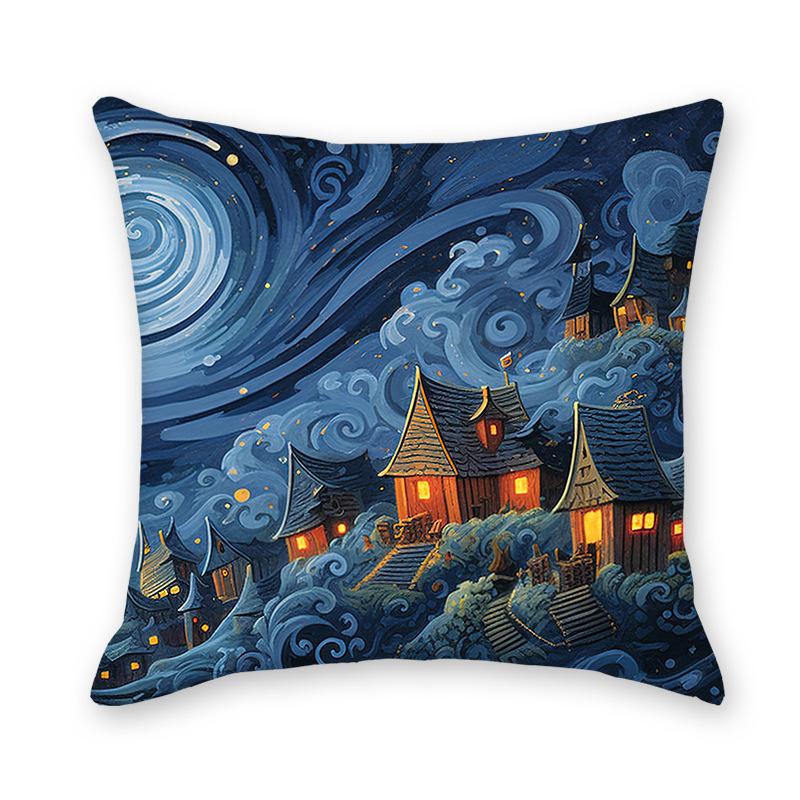 Neue Abstrakte Sternenhimmel Zuhause Sofa Lendenkissenbezug Bettseite Sofa Imitation Superweicher Lendenkissenbezug