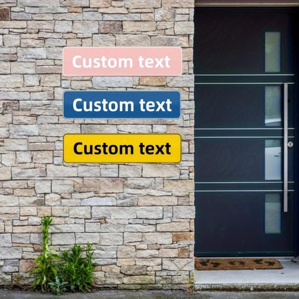 Custom Aluminum Signs 16x4 Inch, Personalized Metal Plaque for Outdoor Yard Street Decor