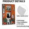Vintage Black Cat On Toilet Metal Sign Retro Bathroom Wall Art 8x12in Aluminum Funny Cat Decor Cute Orange Wall Decor