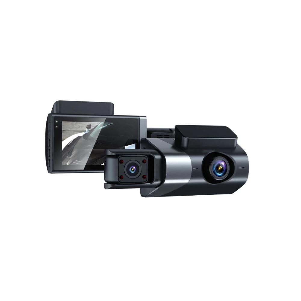 1080P WIFI 3-Objektiv-Kamera, Dashcam für Autos, vorne, innen und hinten, Autokamera mit Nachtsicht, Loop-Aufnahme-Auto-DVR-Kamera