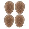 4Pcs Detangling Hairbrush Wheat Straw Soft Teeth Round Handle Dry Wet Scalp Massaging Hair Comb