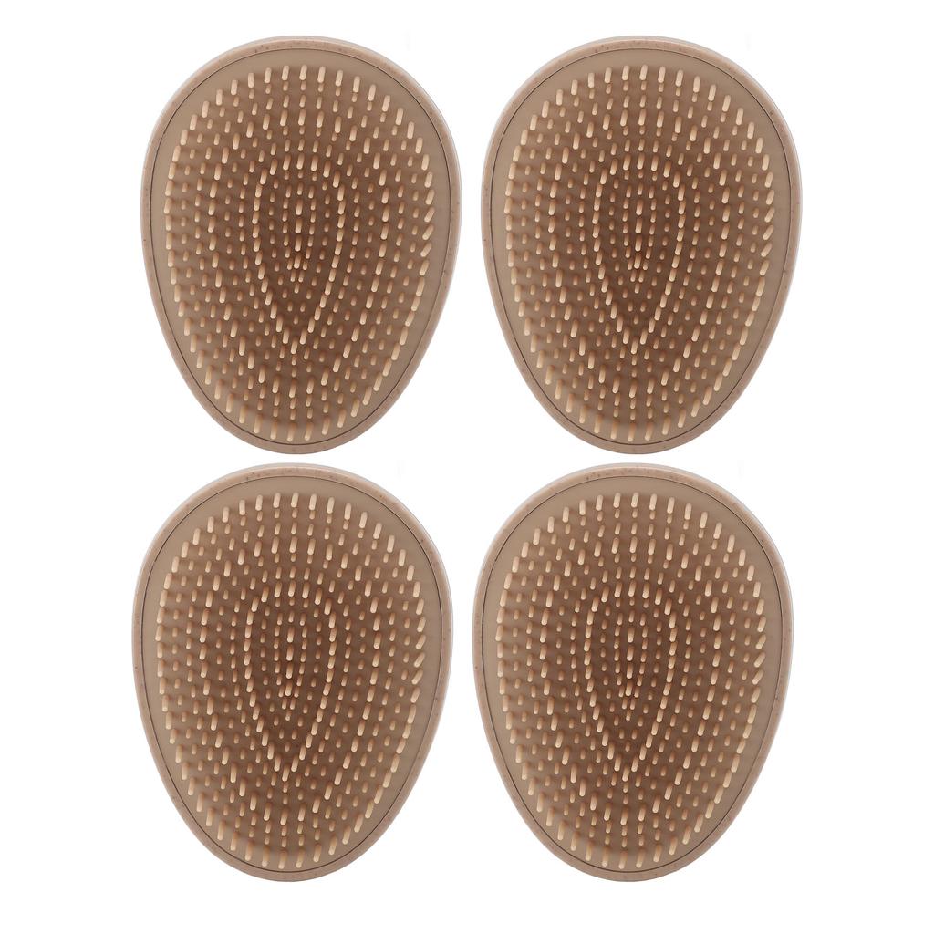 4Pcs Detangling Hairbrush Wheat Straw Soft Teeth Round Handle Dry Wet Scalp Massaging Hair Comb