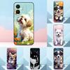Animal Dog Puppy Phone Case For TCL K70 4G Painted Pattern Back Cover For TCL K70 Power Soft Silicone Fundas Customized Photo