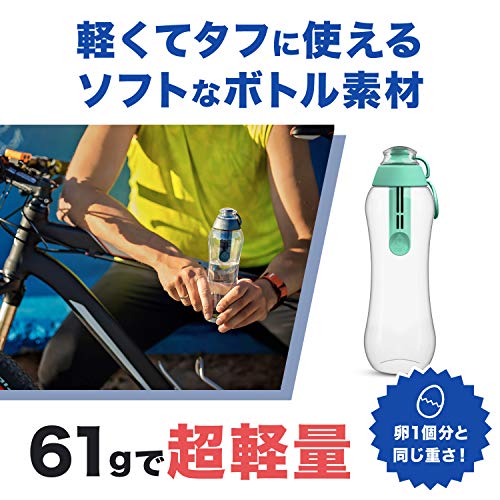 DAFI Portable Water Purifier Bottle with Cartridge (Mint, 500ml) [Japan Specification/Official Japanese Product]