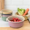 1PCS Detachable Double-layer Plastic Food  Colander Kitchen Cleaning Washing Basket Strainer