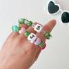 Initial Watermelon Bead Bracelet
