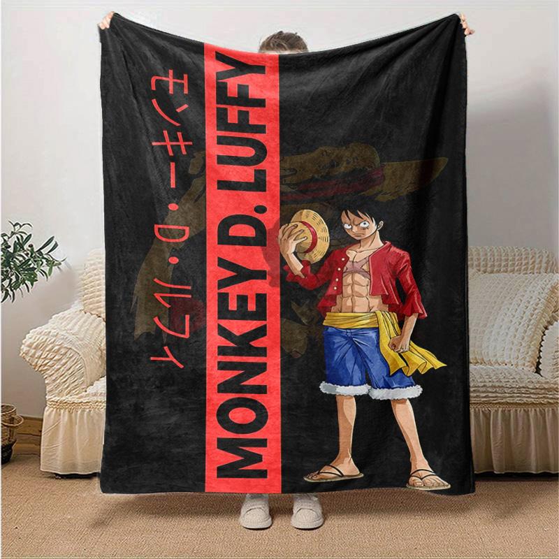1pc Monkey D Luffy Adventure Soft Throw Blanket Flannel All Season Light Weight Living Room/Bedroom Warm Blanket. M7270152