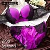 Sexy Ondergoed Dames Bh Set Lingerie Luxe Kant Borduurwerk Push Up Bh En Slip Set Brassière