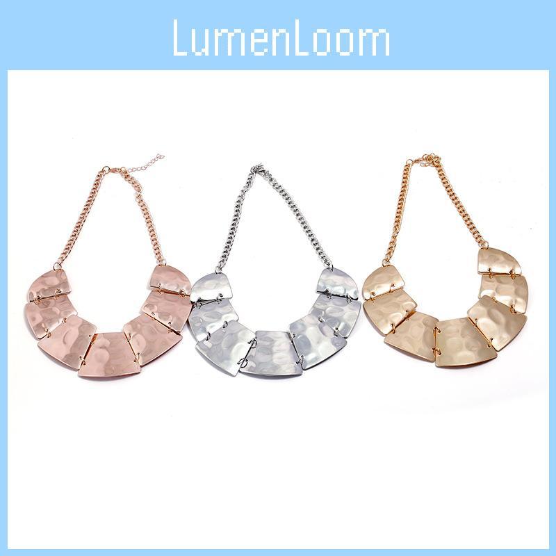 Personality Metal Geometric Smooth Design Spliced Necklace Accessories For