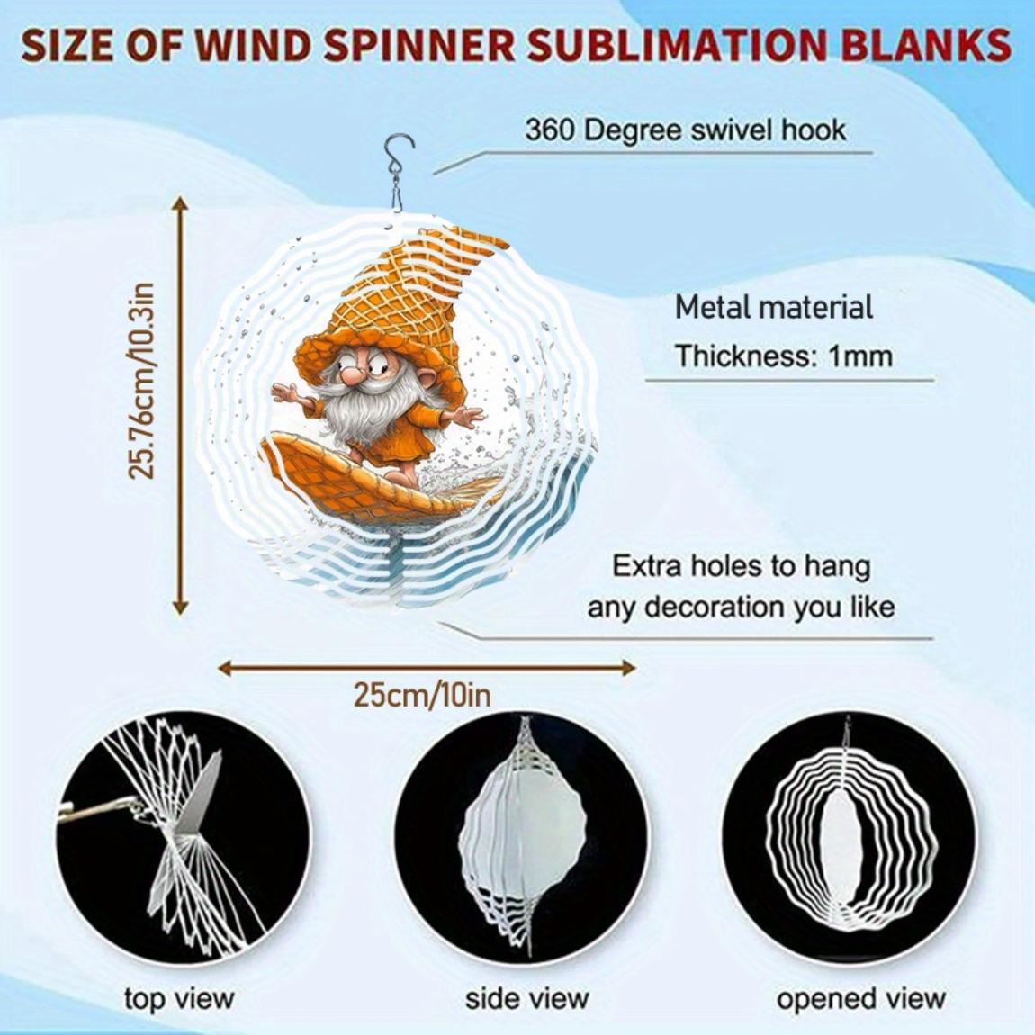 

Metal Wind Chime with Surfing Gnome Design for Outdoor Garden Patio Porch Yard Decor Holiday Gift for Men Women Orange White Mandala Hanging