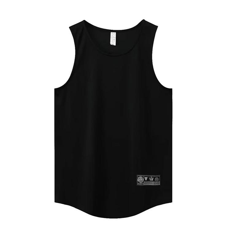 Unisex Solid Color Sleeveless Tank Top - Summer Fitness & Basketball Shirt