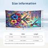 Hummingbirds Floral Harmony Theme Quick Dry Beach Towel Custom Name Text Print Large Sand Resistant Towel Beach Vacation