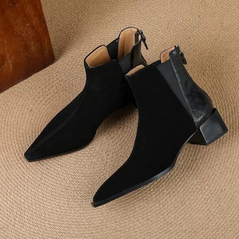 Ankle Boots for Women High Heels Dress Shoes Chunky Designer Luxury Pumps 2025 Winter New Elegant Short Botas De Mujer