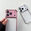 iPhone 17 Pro Case with Large Window & Transparent Back for 16 Pro, Electroplated 15 Pro, and 14 Pro