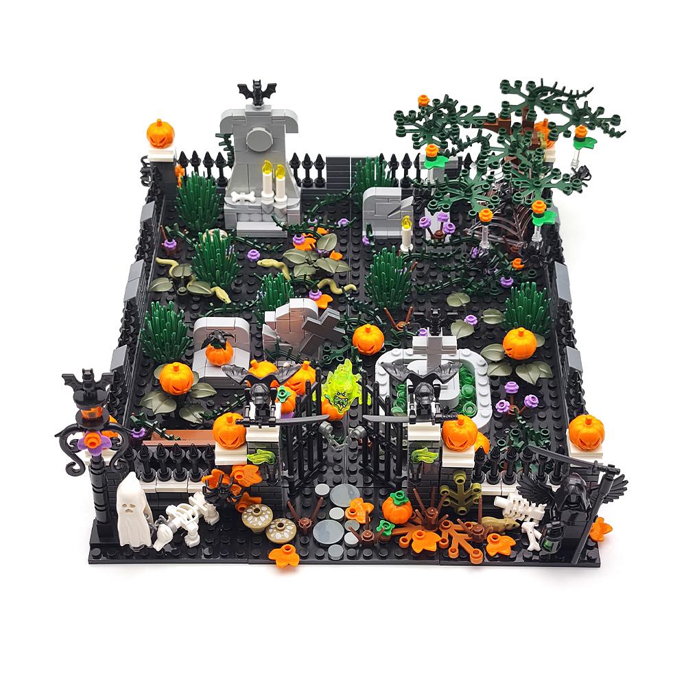 MOC Halloween haunted house building block