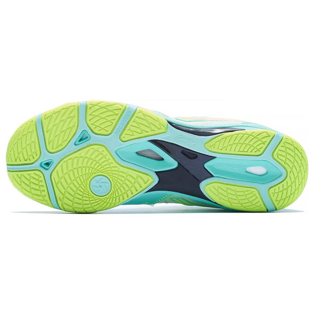 Li Ning Dämpfung Rutschfest Abriebfest Niedrig geschnitten Tischtennis Schuhe Unisex Leuchtendes Helles Grün APPT009-4