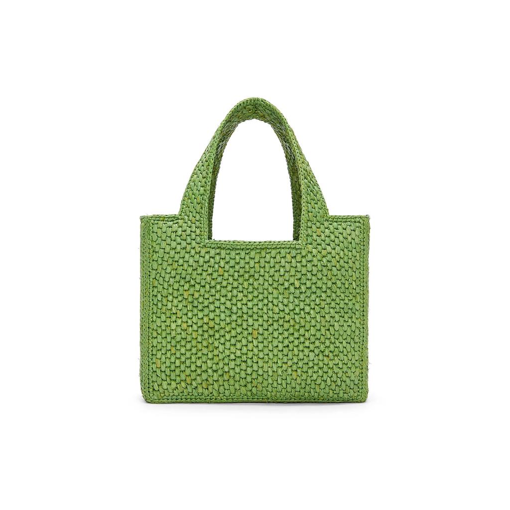 Loewe Font Tote With Detachable Adjustable Shoulder Strap In Wine Palm Fiber Women Tote Bag Green A685B59X01-4100