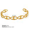 Vintage Cuban Chain Bracelet Stacked Design Sense Exaggerated C-Shaped Bracelet Women Hollow Fashion