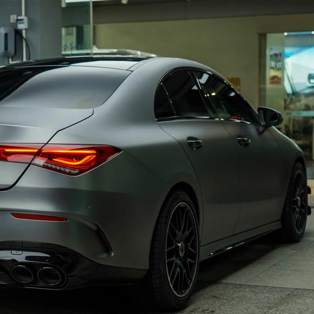 Car Sticker Matt Mountain Ash Grey Wrapping Vinyl Film PET Bubble Free Wrapping Car Accessories Auto Self Adhesive Decals