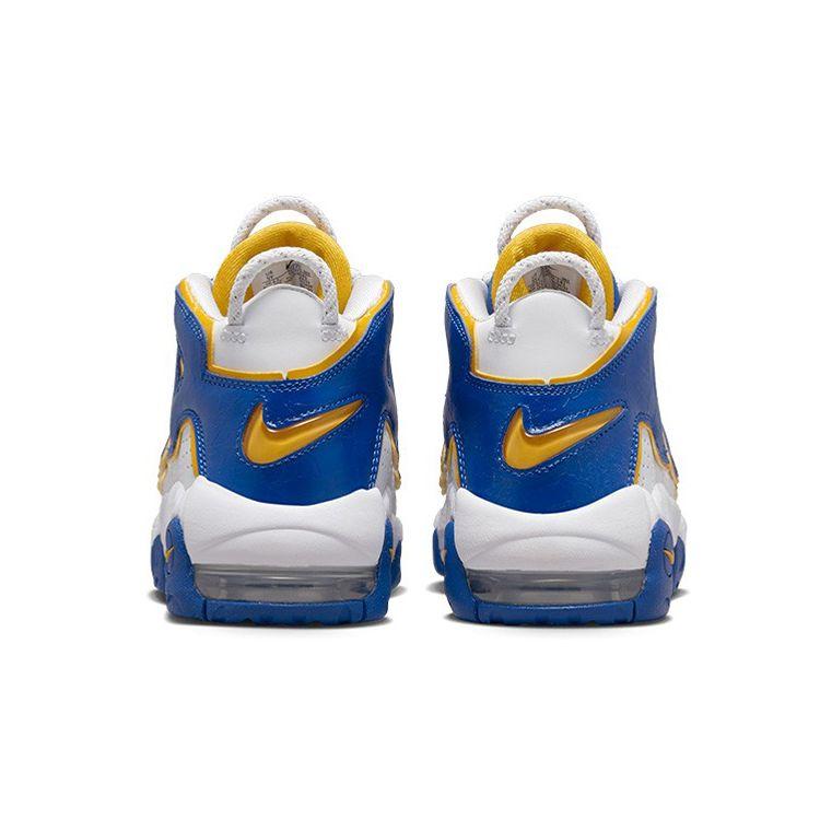 Nike Air More Uptempo GS Golden State Warriors Kids Sneakers White Game-Royal Yellow-Ochre DZ2759-141