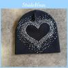Knitted Heart Pattern Womens Beanie With Windproof Warmth For Fall And Winter