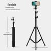 Floor Stand Multifunctional Tripod with Beauty Light for Live Streaming and Mobile Phone Holder.