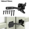 Self Locking Automatic Gravity Lever Fence Gate Latch Black