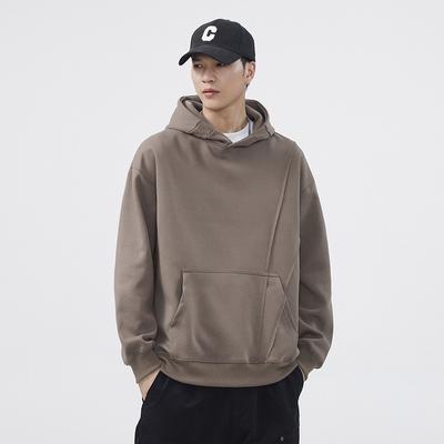 Einfarbiges Trendiges Herren-American-Hoodie Herren Herbst Schwer Mode Marke Herrenbekleidung Neue Einfarbige Jacke Herrenstil