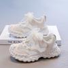 Girls' Sports Shoes 2025 Summer New Mesh Pearl National Style Bow Baby Girl Dad Shoes Single Mesh Hollow