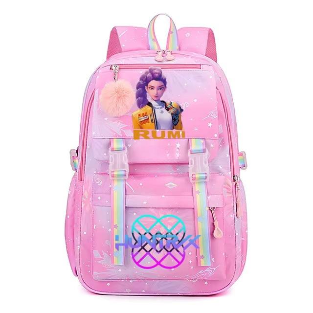 Kpop Witch Hunters Cartoon Backpack Girl Student Large Capacity School Bag Elementary School Student Backpack Lightweight
