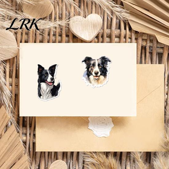 Personalized Laptop Accessories 50PCS Border Collie Stickers, Cute Dog Theme Decorative Waterproof Vinyl Decals for Journals And DIY Crafts