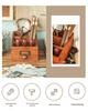 Wooden Desktop Organizer: Remote Holder & Stationery Box for Office or Makeup Brushes