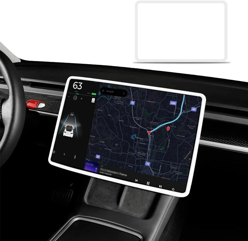 Center Console Screen Protector Frame for Tesla Model Y Juniper Model 3 Highland 2025 Display Edge Protector Auto Accessories