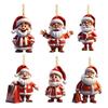 Festive Hanging Ornaments Christmas Tree Ornaments 12pcs Santa Claus Ornaments Acrylic Hanging Decor for Christmas Tree for Car