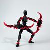 3D Printed Robot Action Figure with Accessories Movable Joints Robot Model Toy Articulated Dummy Figurine Decoration Ornament