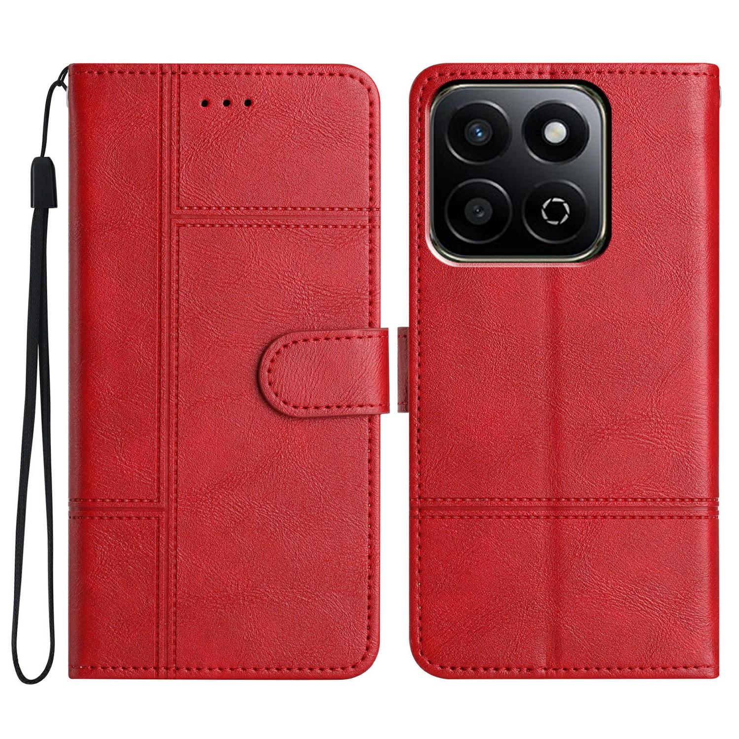 For Honor 200 Smart 5G/X7c 5G/X7c 4G Case Line Imprinted PU Leather Wallet Phone Cover A