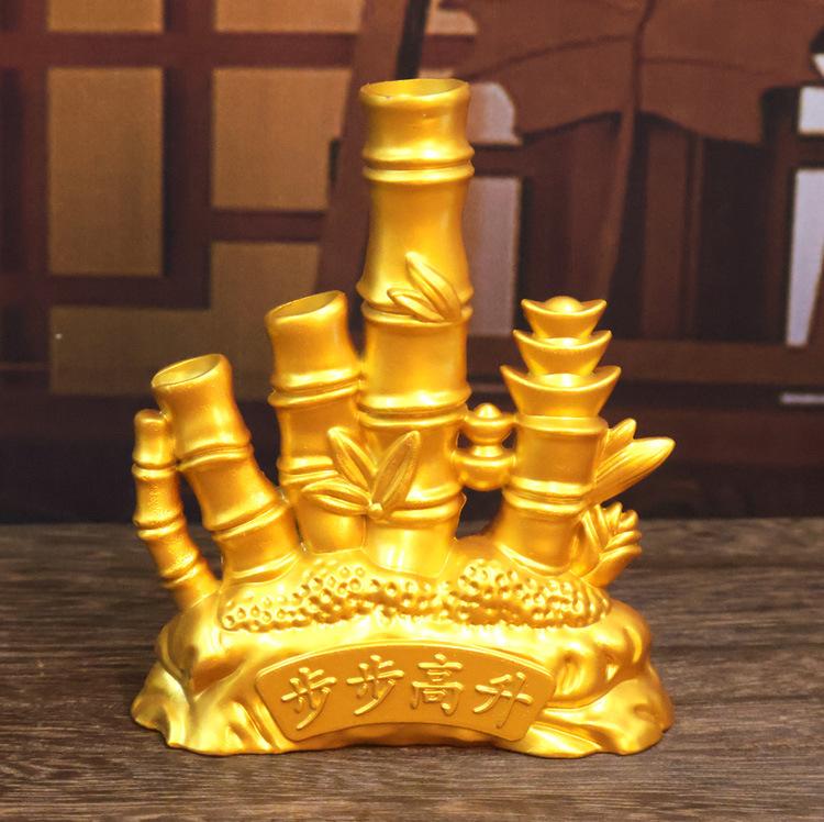 Prosperous Bamboo Ornament Yuanbao Festival, Suitable for Living , Study Room, Desktop, Office Decoration, Leadership Pr